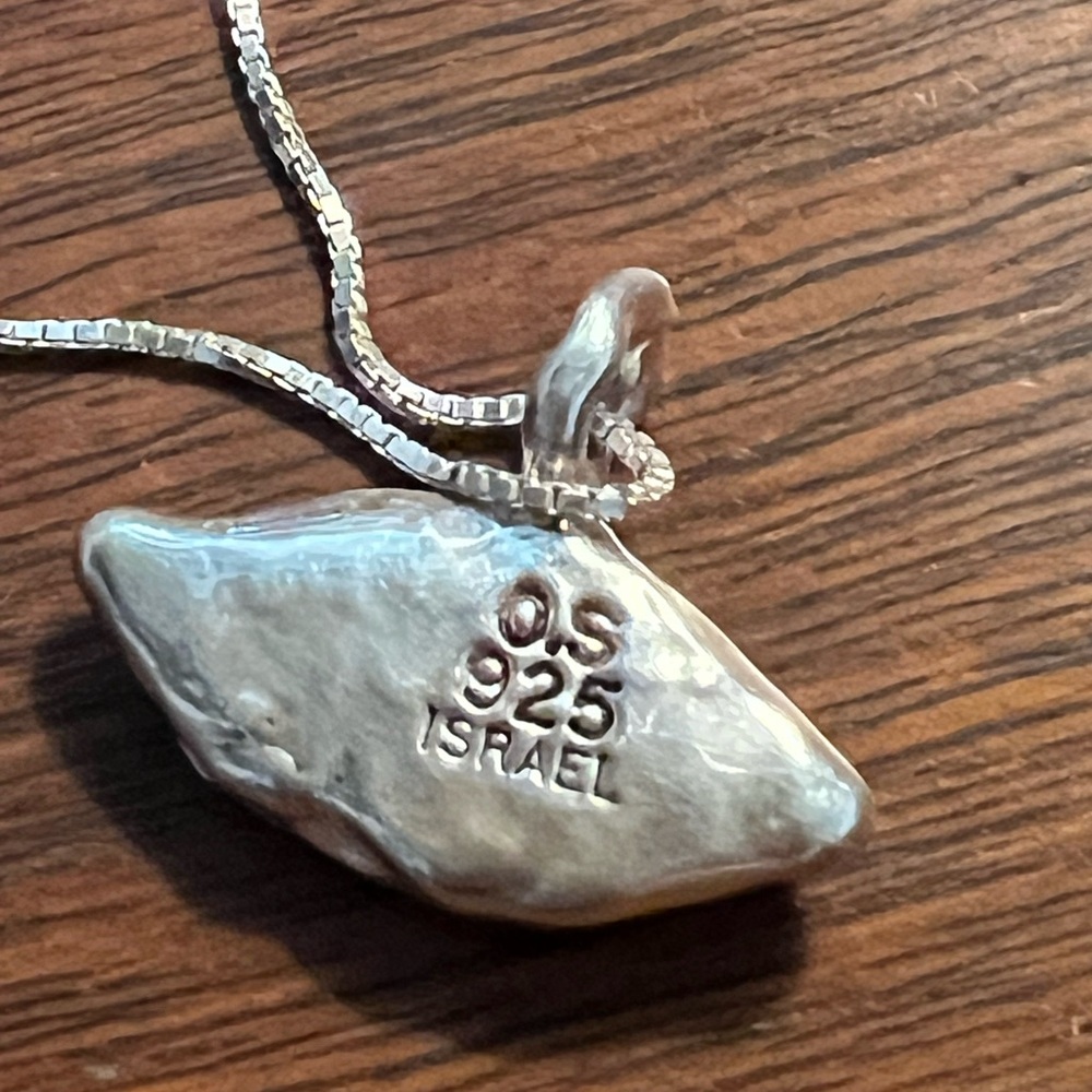 Orit Schatzman Sterling Silver Blue Evil Eye Necklace 18in - Picture 5 of 5